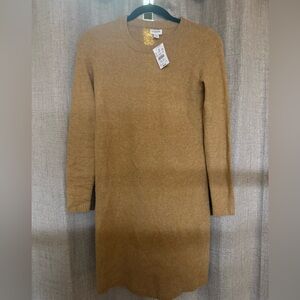 NWT - J Crew - Cozy Tan Sweater Dress - XXS